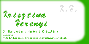 krisztina herenyi business card