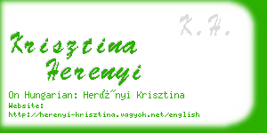 krisztina herenyi business card